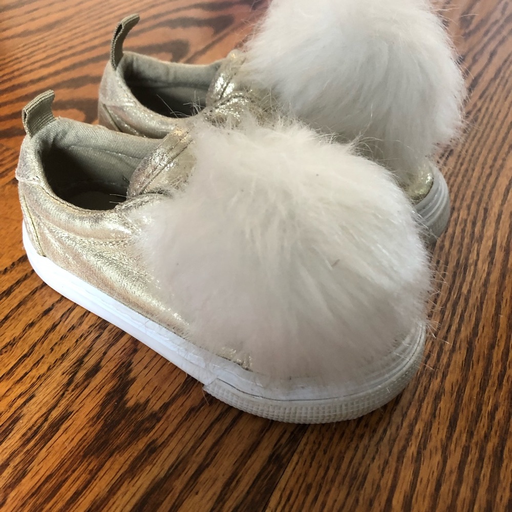 Toddler gold sneakers